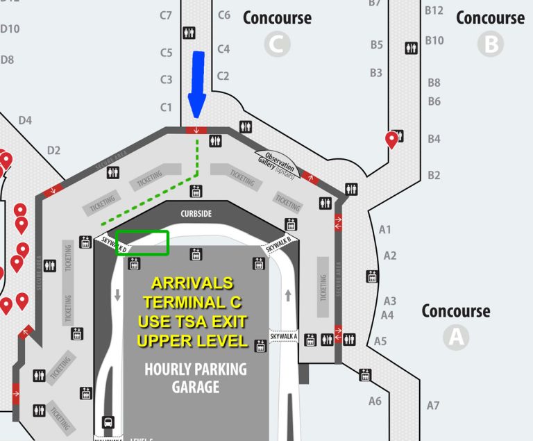 BWI Arrivals Terminal C – Upper Level - DC Airport Support Welcome Site